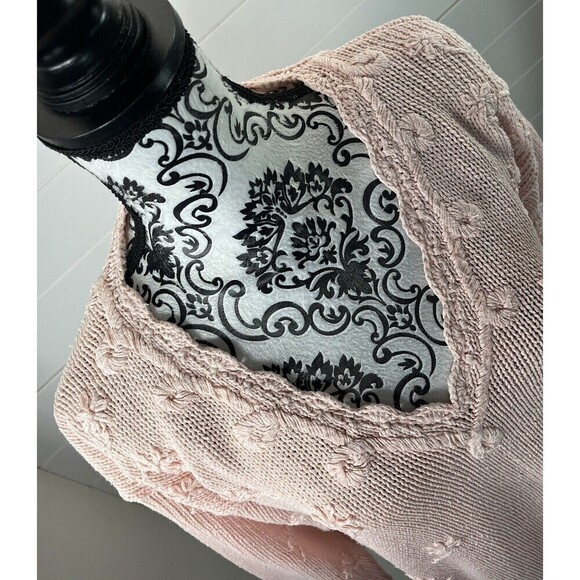VTG Express Tricot Sweater Womens S Hand Knitted Pink Swiftie Cottagecore - Picture 1 of 11